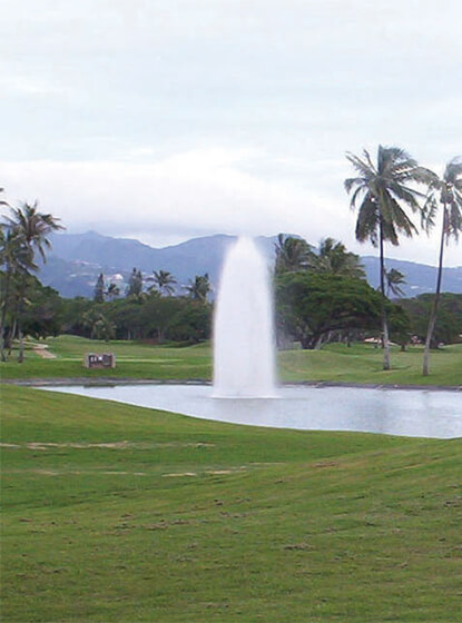 Otterbine’s Polaris fountain at the Navy Marine Golf Course