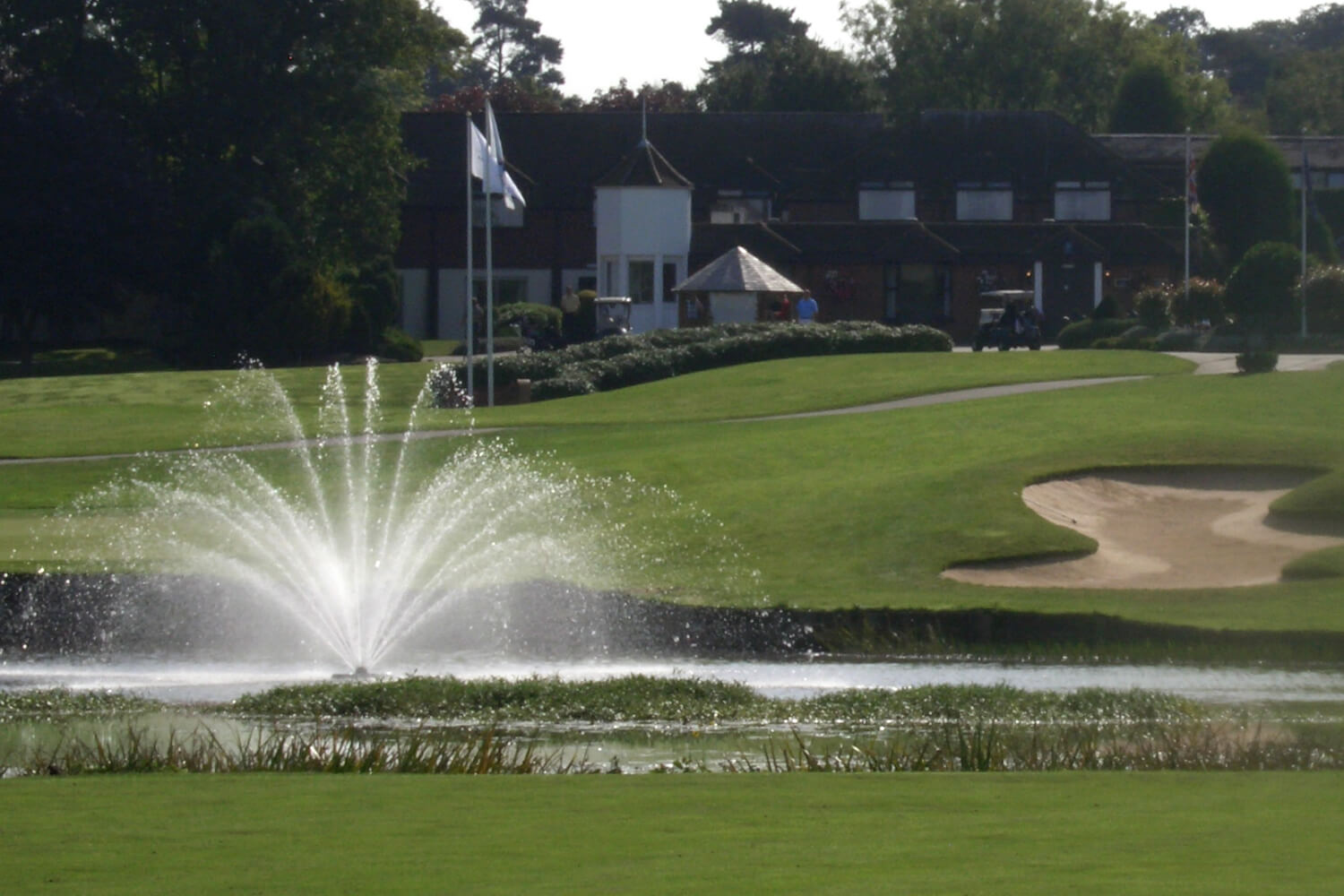 One of Otterbine's Equinox Aerating Fountains in a residential area