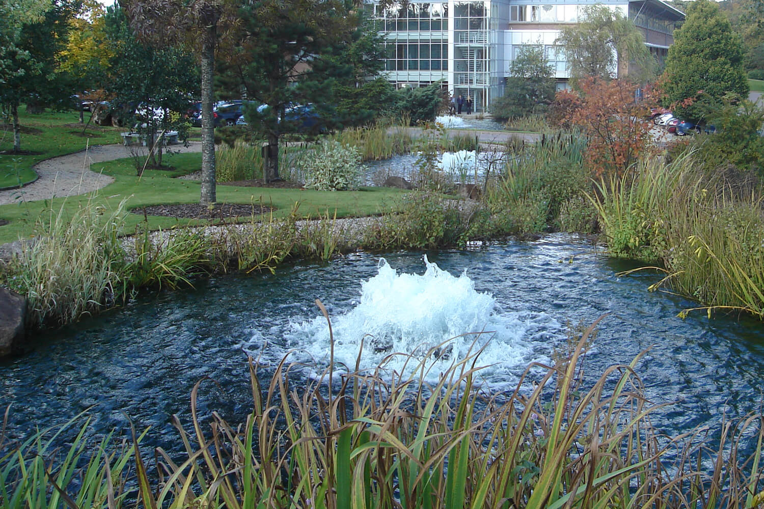 One of Otterbine's Industrial Pond Aerators