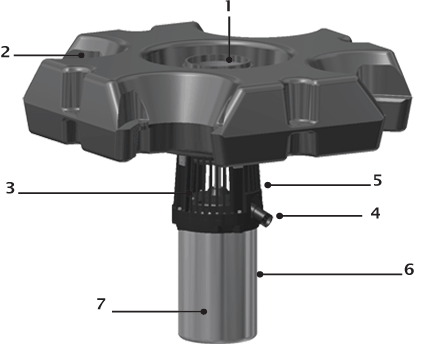 Unit Illustration of the Otterbine Gemini Aerating Fountain